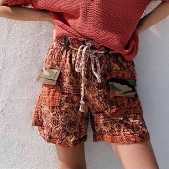 Free People Pants - NWOT Free People Dakota Skies Stitched Shorts Sz S